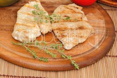 Gegrillte Hähnchenschnitzel