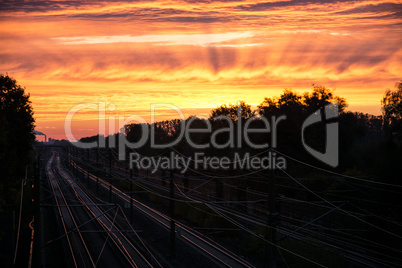 Sonnenaufgang in Brandenburg, Deutschland