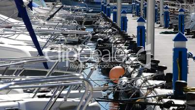 Boats moored port