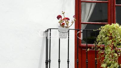 Close up typical Andalusian balcony