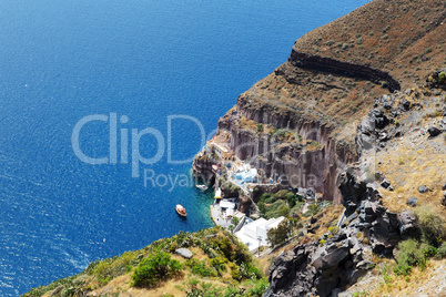 The view on Aegean sea, Santorini island, Greece