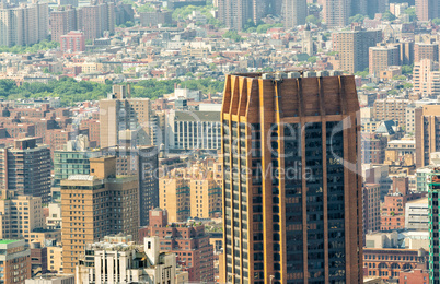 Beautiful aerial view of New York City architecture. Buildings a