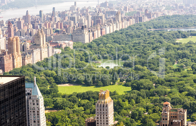 Amazing aerial view of Central Park in New York City