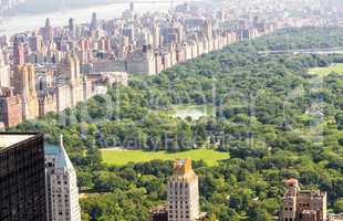 Amazing aerial view of Central Park in New York City