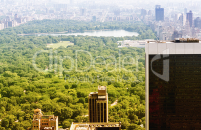 Amazing aerial view of Central Park in New York City