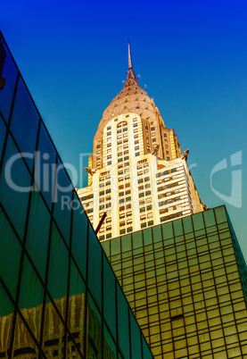 NEW YORK - JUNE 11: Chrysler building facade as seen from street