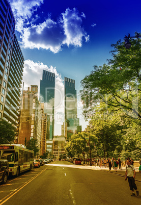 NEW YORK CITY - JUNE 14, 2013: Tourists on 59 st. More than 50 m