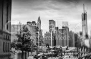 Blurred scene of New York avenue