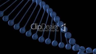 A strand of DNA rotating