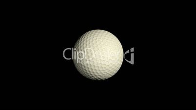 Golf ball totating loop, 3d object