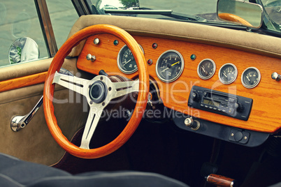 Vintage car interior