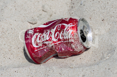 Empty Coca Cola can