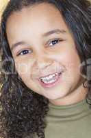 Happy Laughing Mixed Race Girl Child