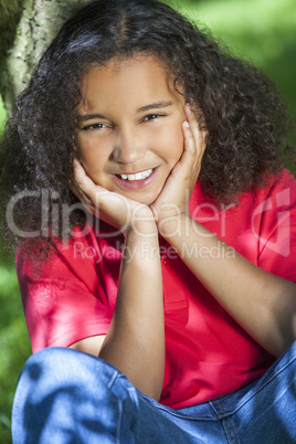 Beautiful Mixed Race African American Girl