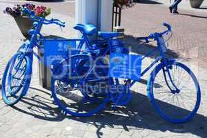 blaue Fahrräder