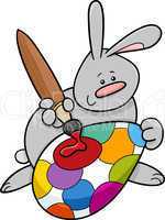 easter bunny painting egg cartoon