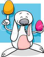 cute easter bunny cartoon illustration