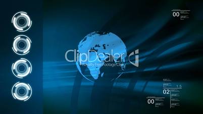 World technologic blue loop background