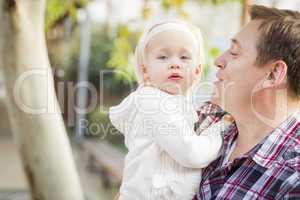 Adorable Little Girl with Her Daddy Portrait