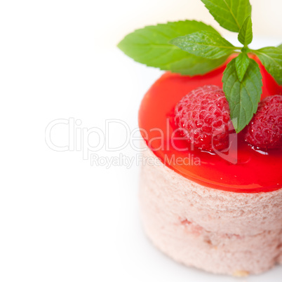 fresh raspberry cake mousse dessert