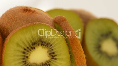 Kiwi fruit rotating. Close up. Loop