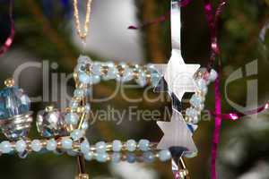 Holiday abstract background toys tinsel accessories