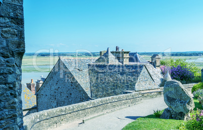 Architectural detail in Mont Saint-Michel, Normany, France