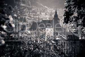 View of Brasov old city located in the central part of Romania