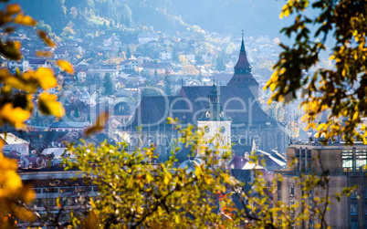 View of Brasov old city located in the central part of Romania