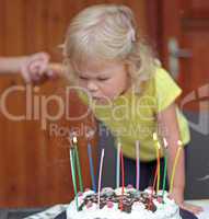 Little beautiful girl celebrate her birthday