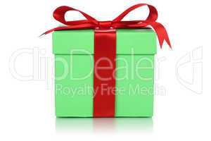 Grüne Schachtel Geschenk für Geschenke an Weihnachten, Geburts