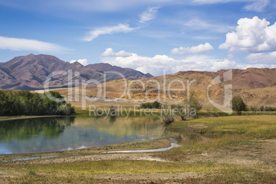 Bank of the river in Altai Mountains