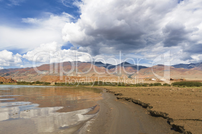 Bank of the river in Altai Mountains