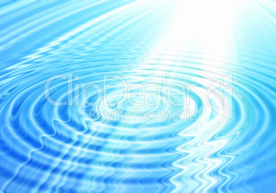 Abstract water background with rays of light