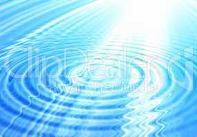 Abstract water background with rays of light