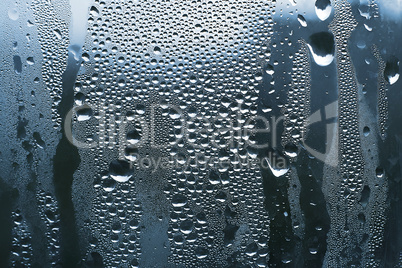 water drops on glass