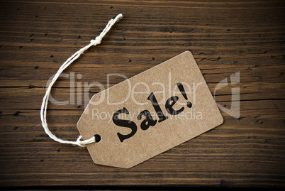 Close Up Of Label With Text Sale