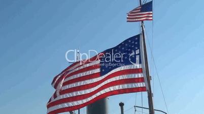 US Flag on Boat Mast