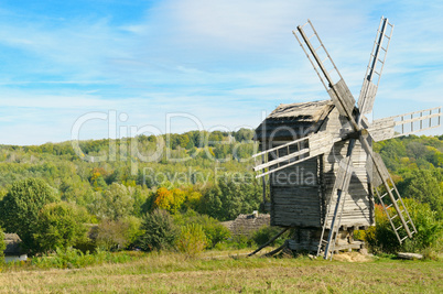 wooden windmill