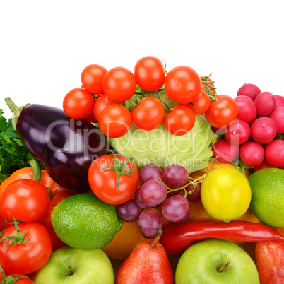 set of fruits and vegetables