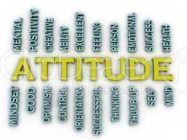 3d imagen Attitude  issues concept word cloud background