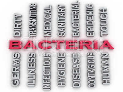 3d image Bacteria issues concept word cloud background