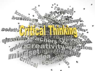 3d image critical thinking issues concept word cloud background