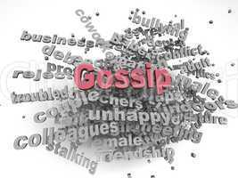 3d image Gossip issues concept word cloud background