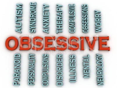 3d imagen Obsessive (OCD or Obsessive Compulsive Disorder)  issu
