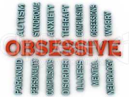 3d imagen Obsessive (OCD or Obsessive Compulsive Disorder)  issu