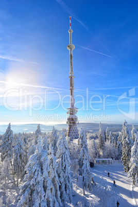 verschneite Landschaft am Ochsenkopf