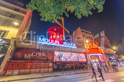 PARIS - JUNE 14, 2014: The Moulin Rouge cabaret in Paris, France