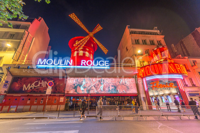 PARIS - JUNE 14, 2014: The Moulin Rouge cabaret in Paris, France