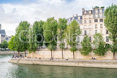 Paris cityscape along Seine river